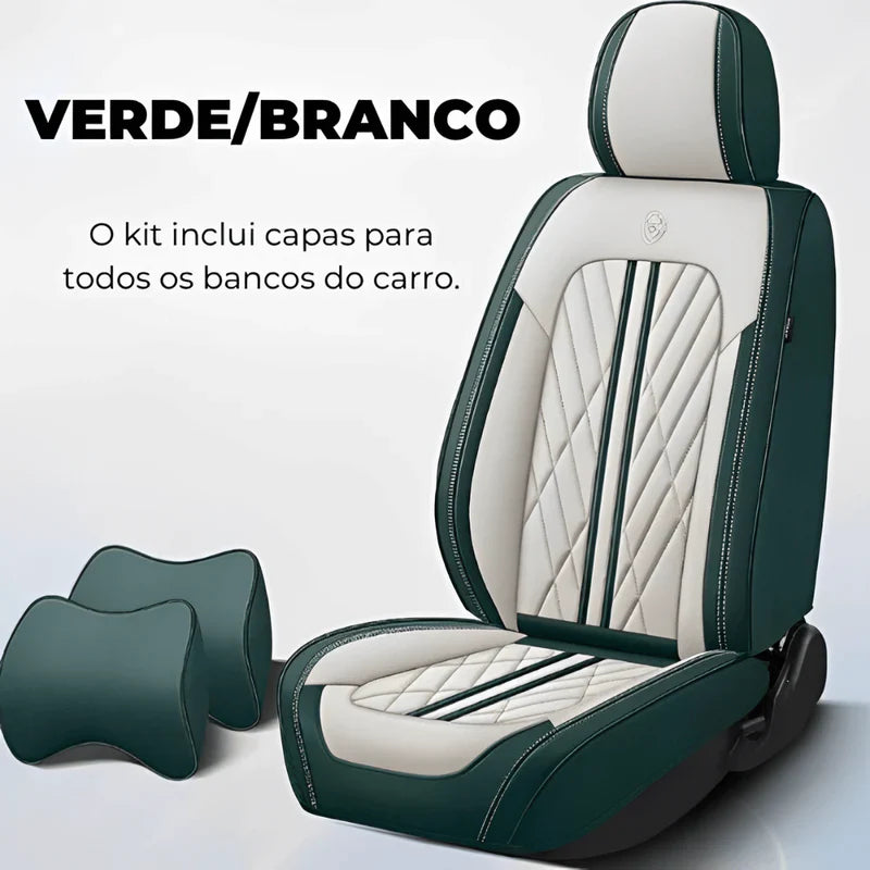 Capas Premium de Banco Automotivas em Couro Universal+ Brinde capa para direção
