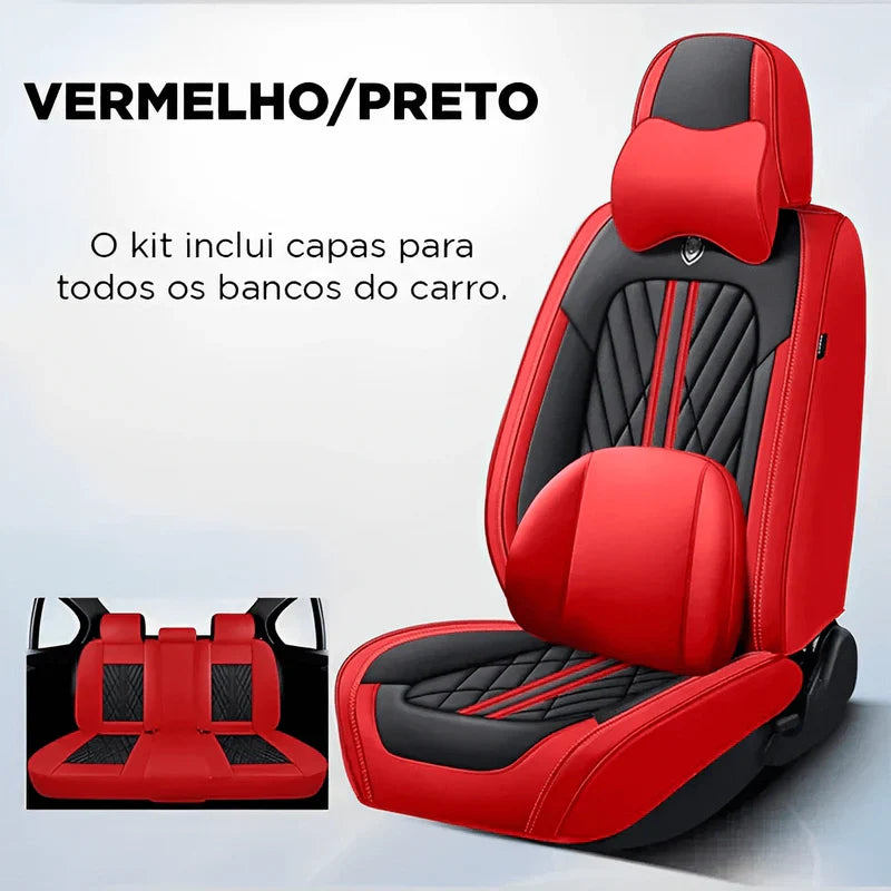 Capas Premium de Banco Automotivas em Couro Universal+ Brinde capa para direção
