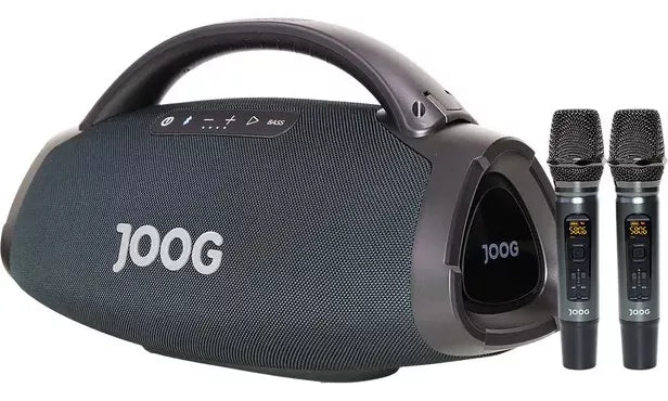 Boobox Joog extreme 200 w rms bivolt + 2 microfone sem fio de brinde