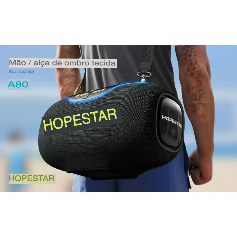 Hopestar A80 350W Com Led PX6 À Prova D 'Água+microfone Bateria 24 horas( Bivolt)